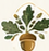 Oak and acorn emblem